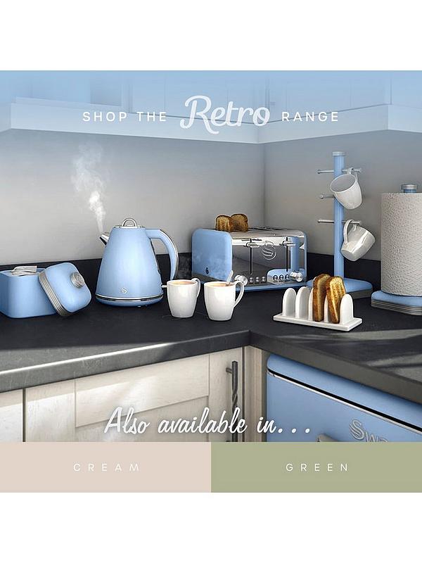Swan SR11010BLNE Retro Blue Top Mounted Fridge Freezer 208L - Image 7